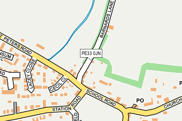 PE33 0JN map - OS OpenMap – Local (Ordnance Survey)
