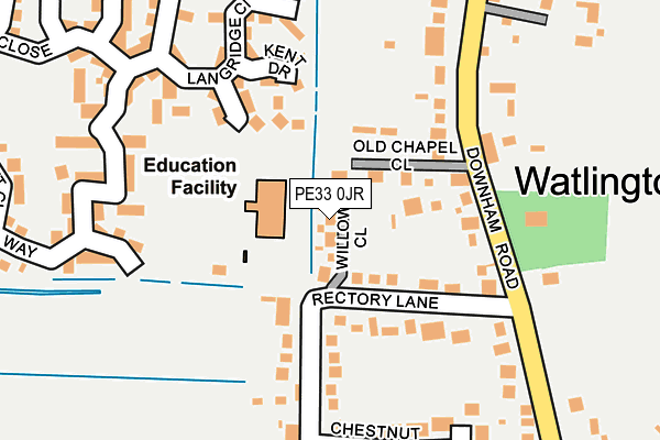 PE33 0JR map - OS OpenMap – Local (Ordnance Survey)