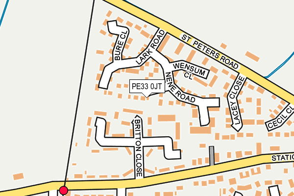 PE33 0JT map - OS OpenMap – Local (Ordnance Survey)