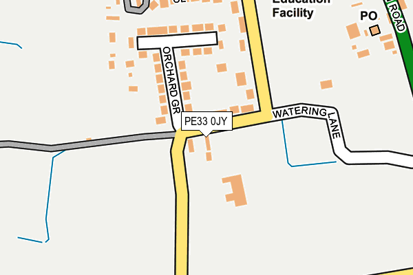 PE33 0JY map - OS OpenMap – Local (Ordnance Survey)