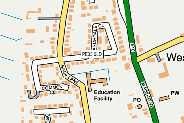 PE33 0LD map - OS OpenMap – Local (Ordnance Survey)