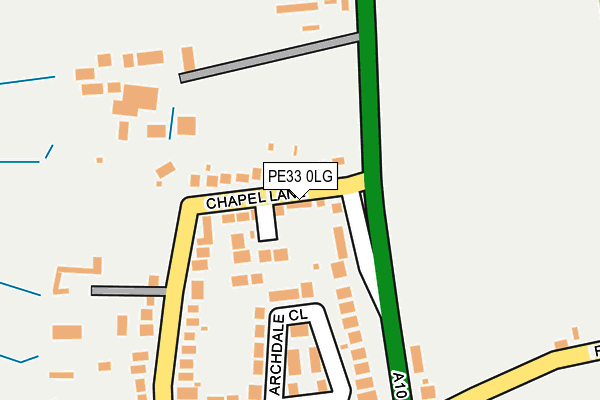 PE33 0LG map - OS OpenMap – Local (Ordnance Survey)