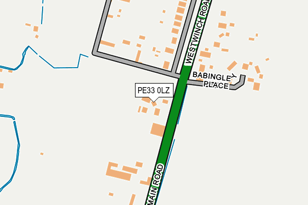 PE33 0LZ map - OS OpenMap – Local (Ordnance Survey)