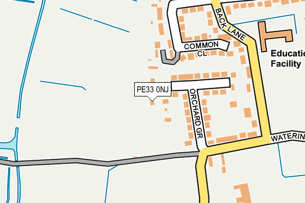 PE33 0NJ map - OS OpenMap – Local (Ordnance Survey)