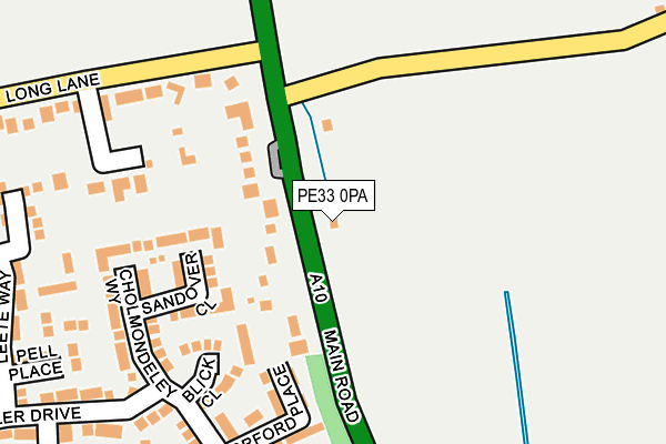 PE33 0PA map - OS OpenMap – Local (Ordnance Survey)