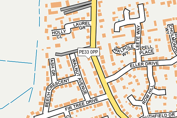 PE33 0PP map - OS OpenMap – Local (Ordnance Survey)
