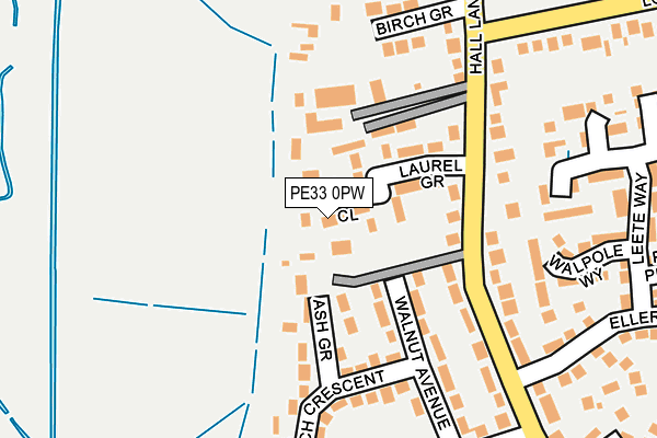 PE33 0PW map - OS OpenMap – Local (Ordnance Survey)