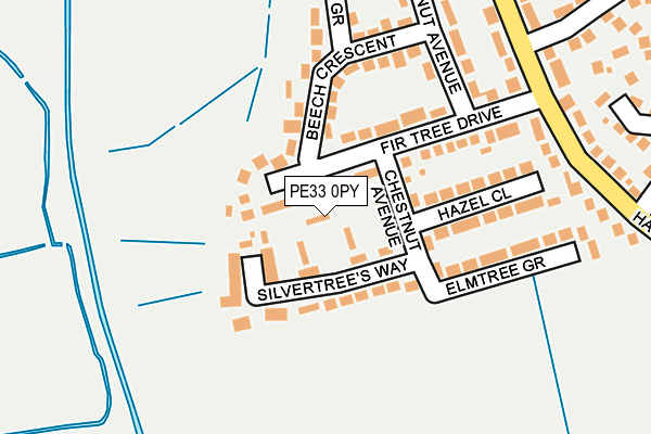 PE33 0PY map - OS OpenMap – Local (Ordnance Survey)