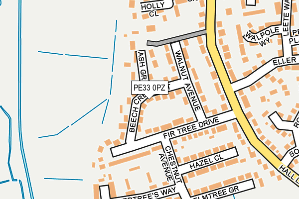 PE33 0PZ map - OS OpenMap – Local (Ordnance Survey)