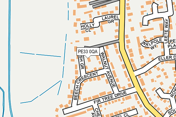 PE33 0QA map - OS OpenMap – Local (Ordnance Survey)