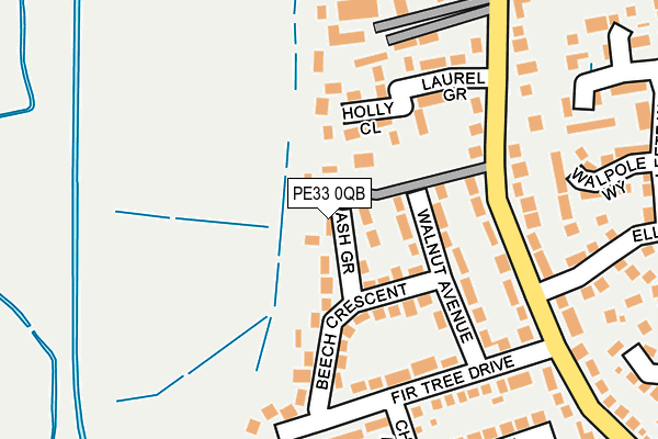 PE33 0QB map - OS OpenMap – Local (Ordnance Survey)