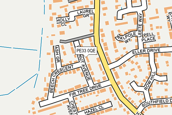 PE33 0QE map - OS OpenMap – Local (Ordnance Survey)