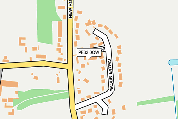 PE33 0QW map - OS OpenMap – Local (Ordnance Survey)