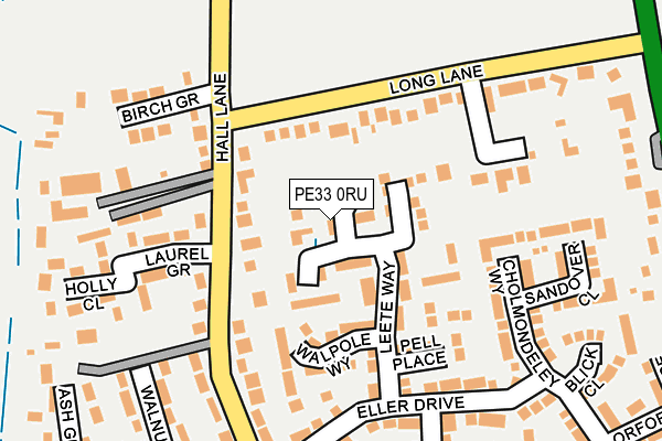PE33 0RU map - OS OpenMap – Local (Ordnance Survey)