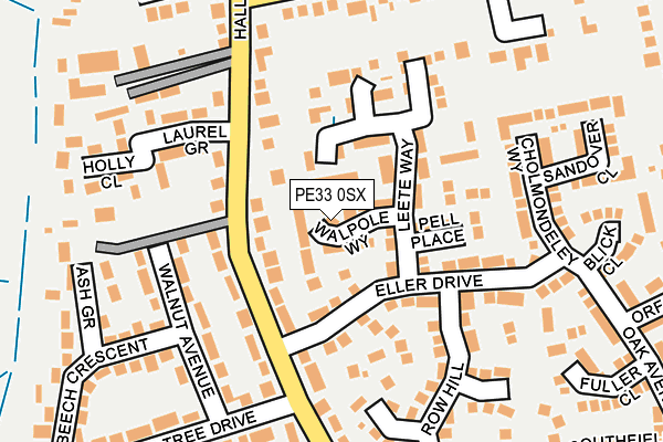 PE33 0SX map - OS OpenMap – Local (Ordnance Survey)