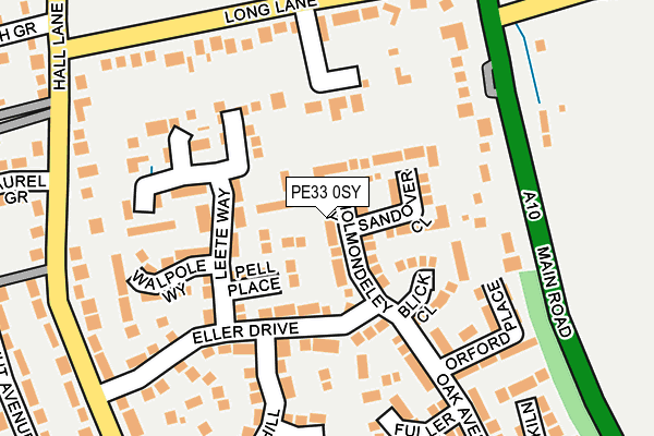 PE33 0SY map - OS OpenMap – Local (Ordnance Survey)