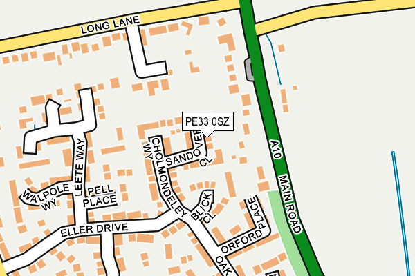 PE33 0SZ map - OS OpenMap – Local (Ordnance Survey)