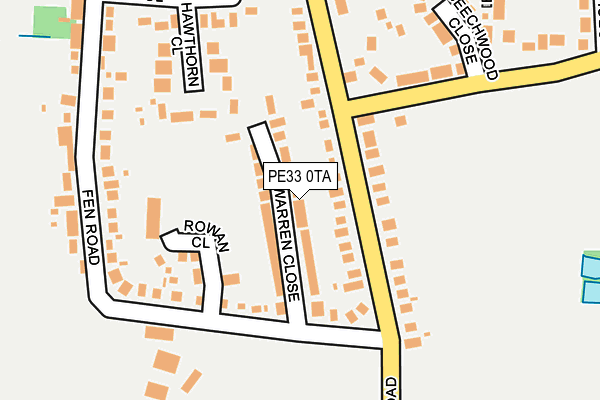 PE33 0TA map - OS OpenMap – Local (Ordnance Survey)