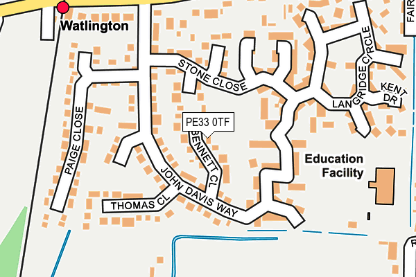 PE33 0TF map - OS OpenMap – Local (Ordnance Survey)