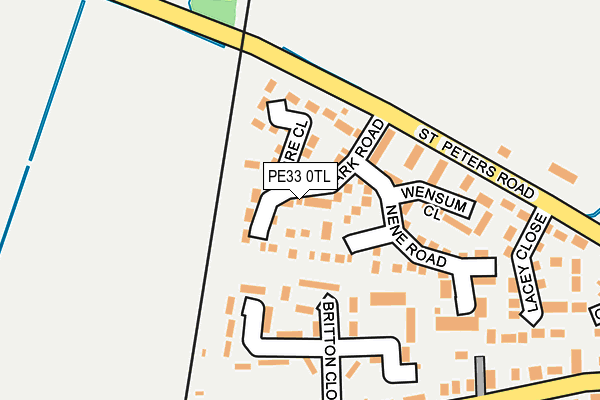 PE33 0TL map - OS OpenMap – Local (Ordnance Survey)