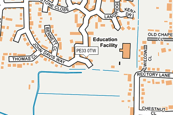 PE33 0TW map - OS OpenMap – Local (Ordnance Survey)