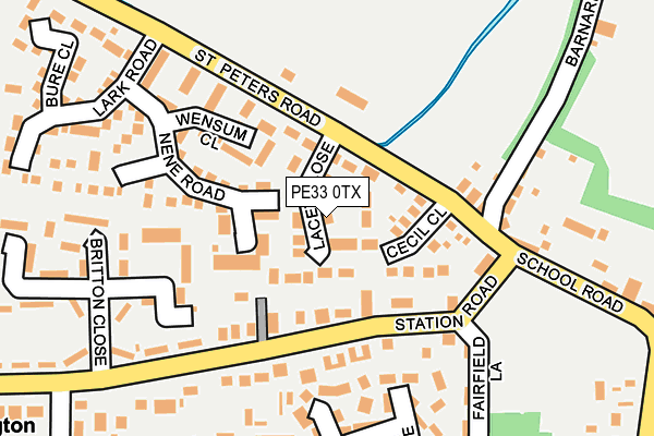 PE33 0TX map - OS OpenMap – Local (Ordnance Survey)