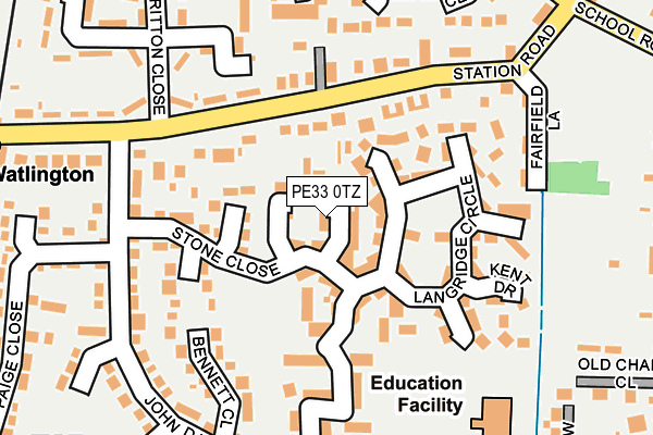 PE33 0TZ map - OS OpenMap – Local (Ordnance Survey)