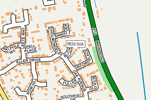 PE33 0UA map - OS OpenMap – Local (Ordnance Survey)