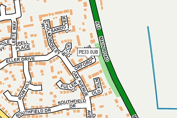 PE33 0UB map - OS OpenMap – Local (Ordnance Survey)