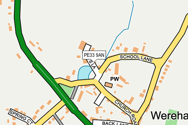 PE33 9AN map - OS OpenMap – Local (Ordnance Survey)