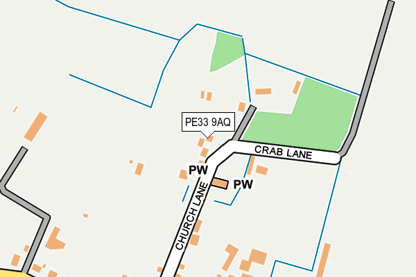PE33 9AQ map - OS OpenMap – Local (Ordnance Survey)