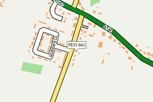 PE33 9AU map - OS OpenMap – Local (Ordnance Survey)