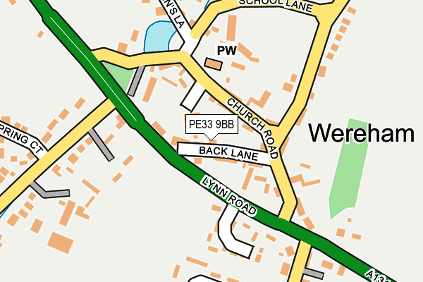 PE33 9BB map - OS OpenMap – Local (Ordnance Survey)