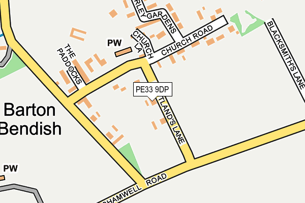 PE33 9DP map - OS OpenMap – Local (Ordnance Survey)