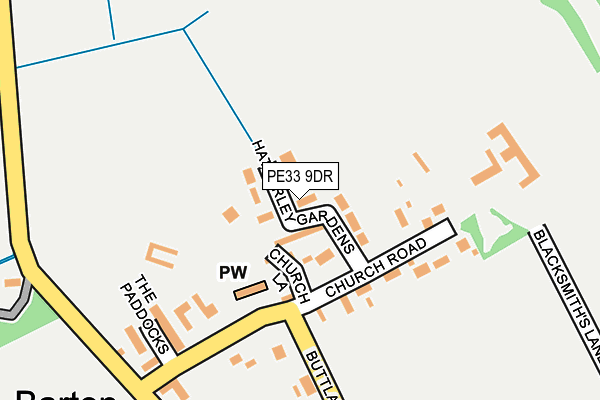 PE33 9DR map - OS OpenMap – Local (Ordnance Survey)