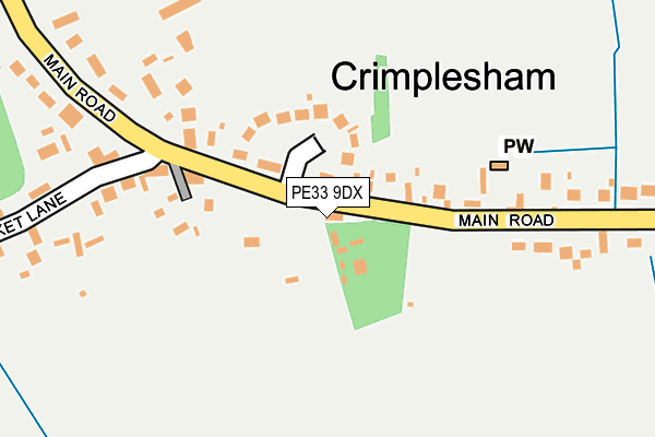 PE33 9DX map - OS OpenMap – Local (Ordnance Survey)