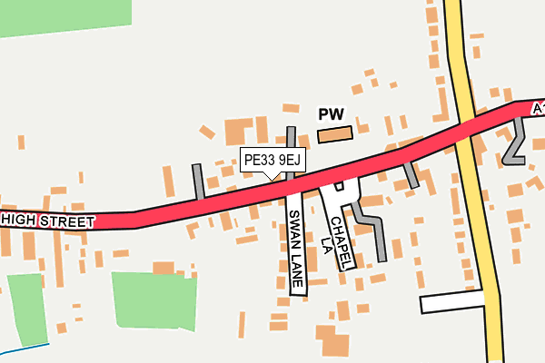 PE33 9EJ map - OS OpenMap – Local (Ordnance Survey)