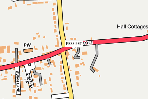 PE33 9ET map - OS OpenMap – Local (Ordnance Survey)