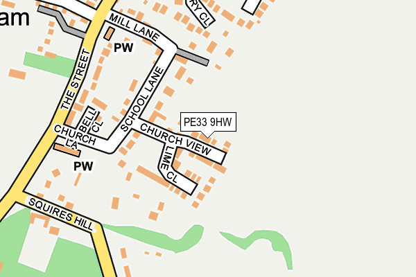 PE33 9HW map - OS OpenMap – Local (Ordnance Survey)