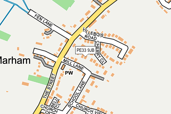 PE33 9JB map - OS OpenMap – Local (Ordnance Survey)