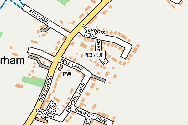 PE33 9JF map - OS OpenMap – Local (Ordnance Survey)