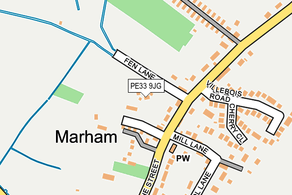 PE33 9JG map - OS OpenMap – Local (Ordnance Survey)
