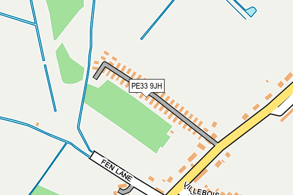 PE33 9JH map - OS OpenMap – Local (Ordnance Survey)