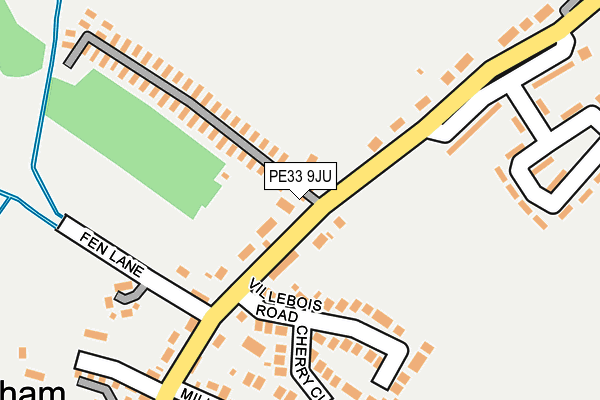 PE33 9JU map - OS OpenMap – Local (Ordnance Survey)