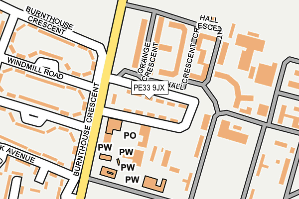 PE33 9JX map - OS OpenMap – Local (Ordnance Survey)