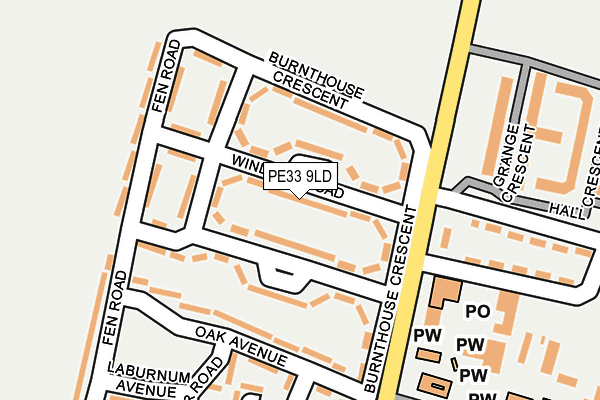 PE33 9LD map - OS OpenMap – Local (Ordnance Survey)