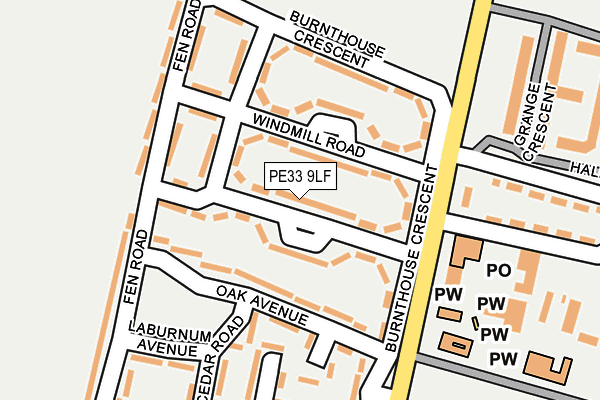 PE33 9LF map - OS OpenMap – Local (Ordnance Survey)