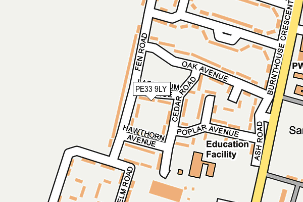 PE33 9LY map - OS OpenMap – Local (Ordnance Survey)