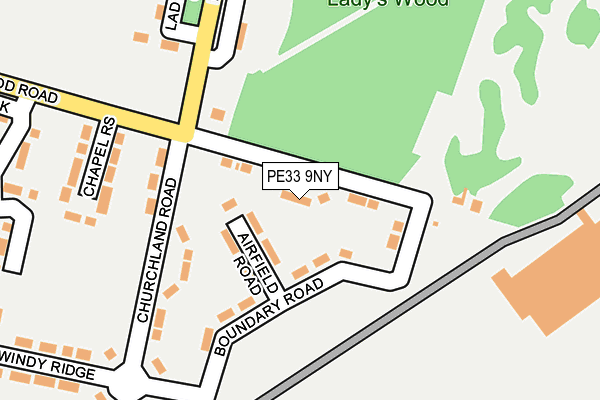PE33 9NY map - OS OpenMap – Local (Ordnance Survey)