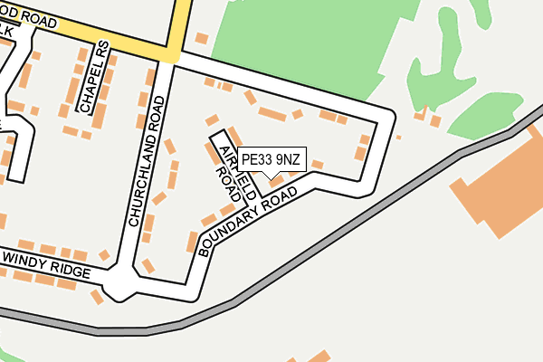 PE33 9NZ map - OS OpenMap – Local (Ordnance Survey)
